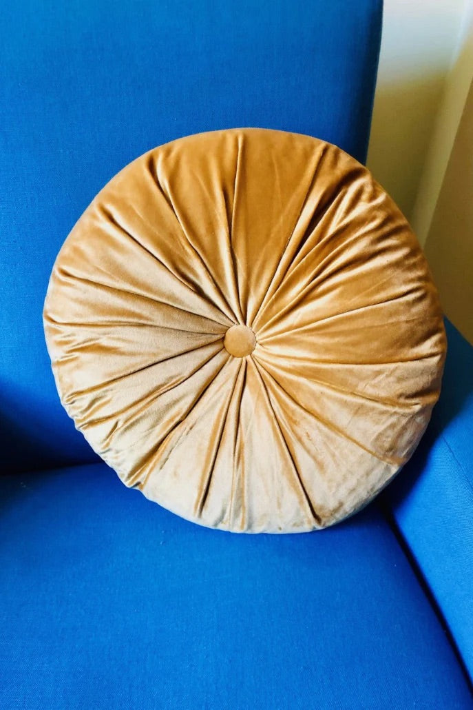 Velvet Soft Round Pumpkin Sofa Cushion