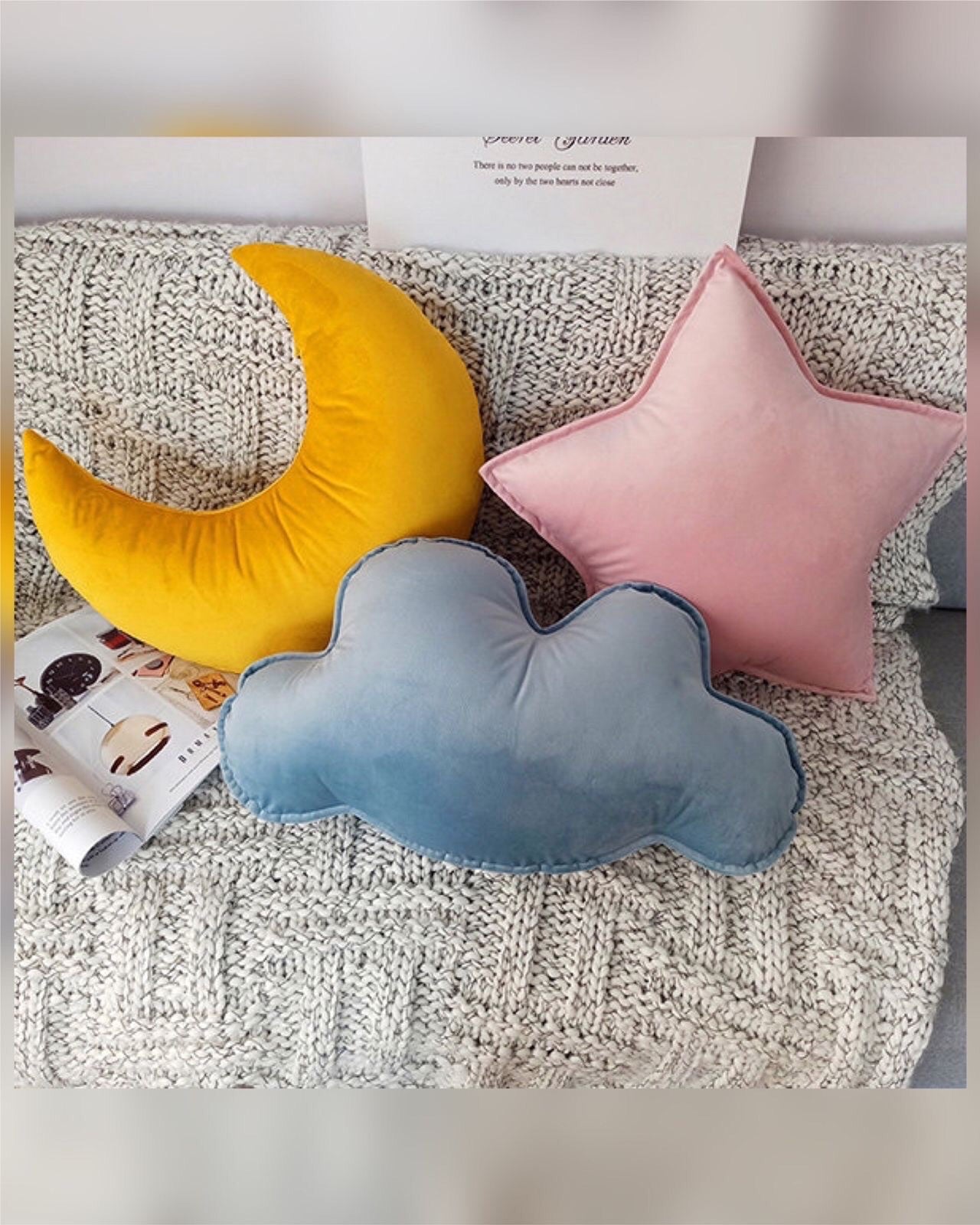 Super Soft Velvet Pack of 3 Kids Decorative Room Cot pillow set