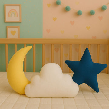 Super Soft Velvet Pack of 3 Kids Decorative Room/Cot pillow set