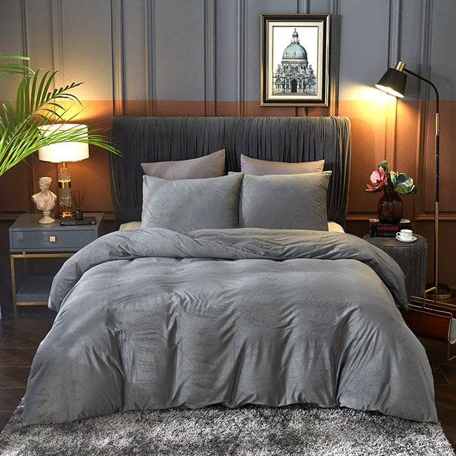 Velvet Duvet Set-3 Piece-4 Piece