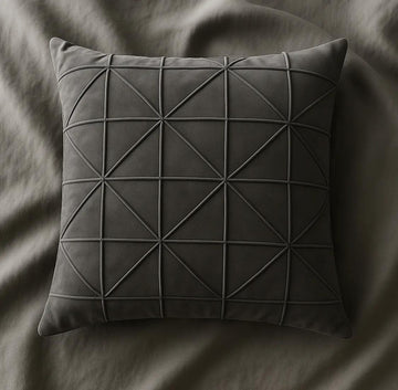 Pack Of 2- Soft Velvet Pleated Decorative Cushion Covers