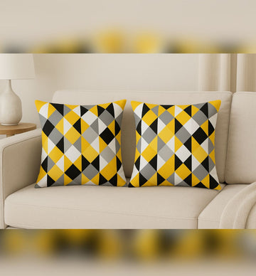 Premium Decorative Velvet Cushion Covers-Modern Geometric Pattern