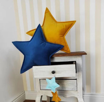 Pack of 2 Soft Velvet Star Cushions
