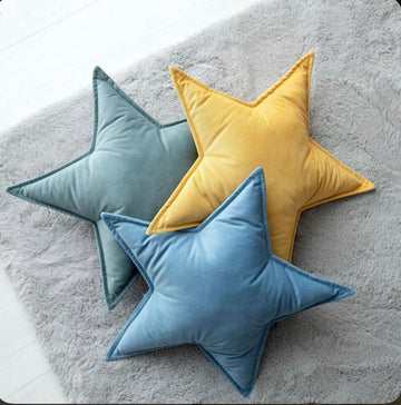 Super Soft Velvet Pack of 3 Star Cushions