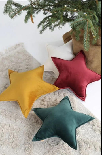 Super Soft Velvet Pack of 3 Star Cushions