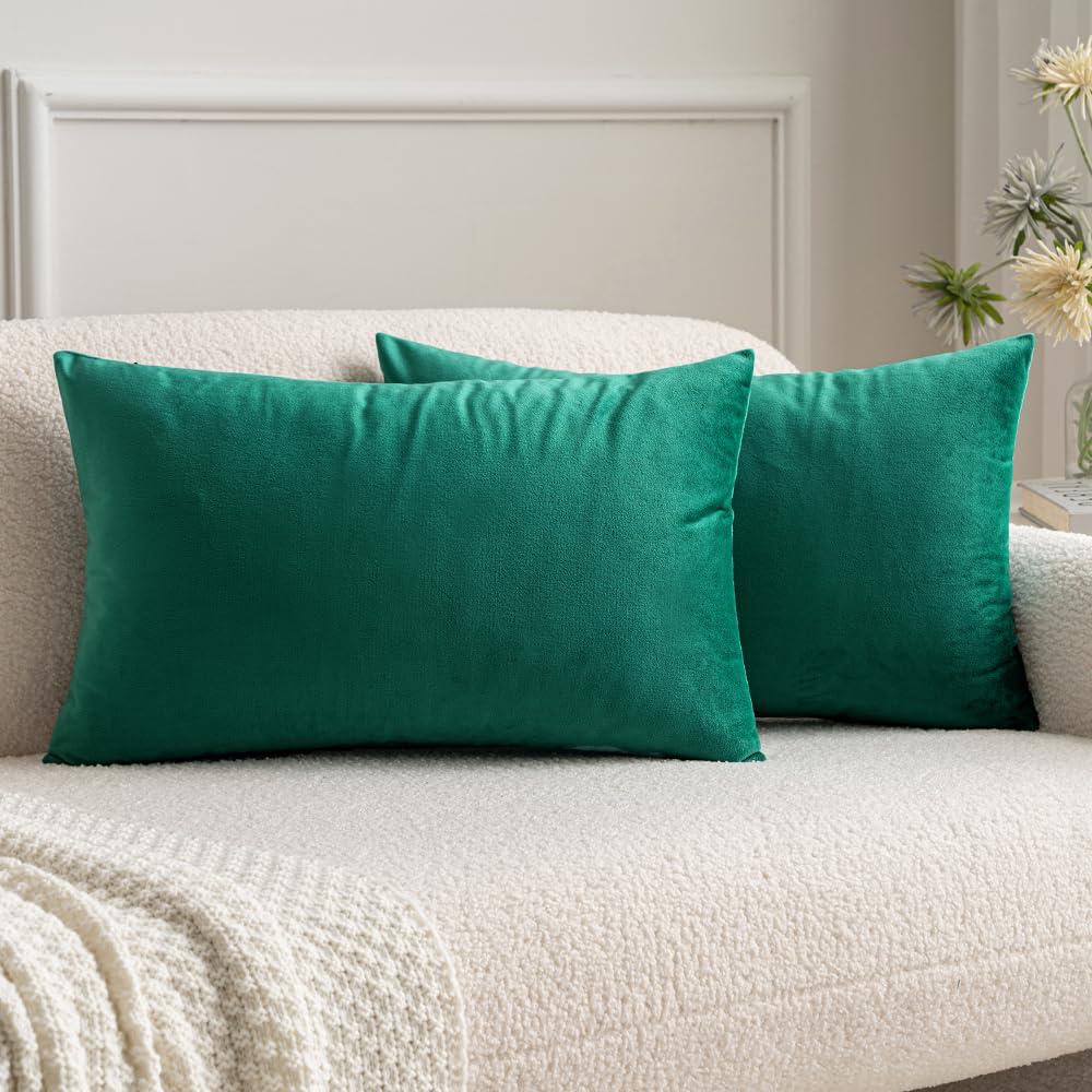 Pack Of 2 Velvet Rectangular Sofa pillow Covers 12*20 inches