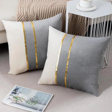 Pack Of 2 Decorative Cushion Covers- Grey