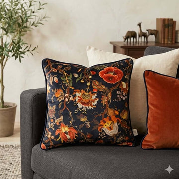 Premium Decorative printed Velvet Cushion Covers-Floral Printed