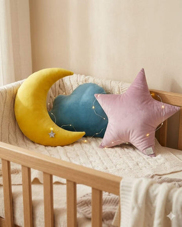 Super Soft Velvet Pack of 3 Kids Decorative Room/Cot pillow set