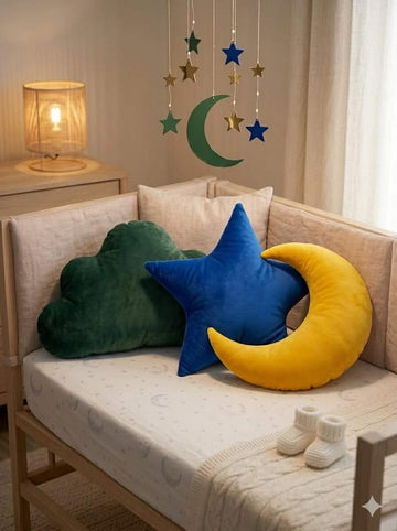 Super Soft Velvet Pack of 3 Kids Decorative Room/Cot pillow set