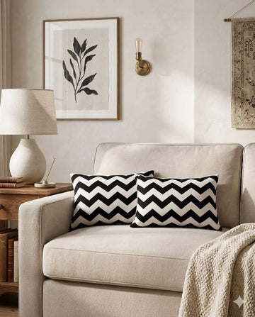 Printed Velvet Rectangular Sofa pillow Covers 12*22 inches