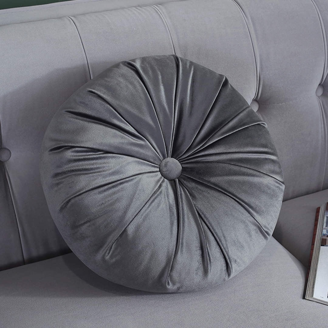 Velvet Soft Round Pumpkin Sofa Cushion