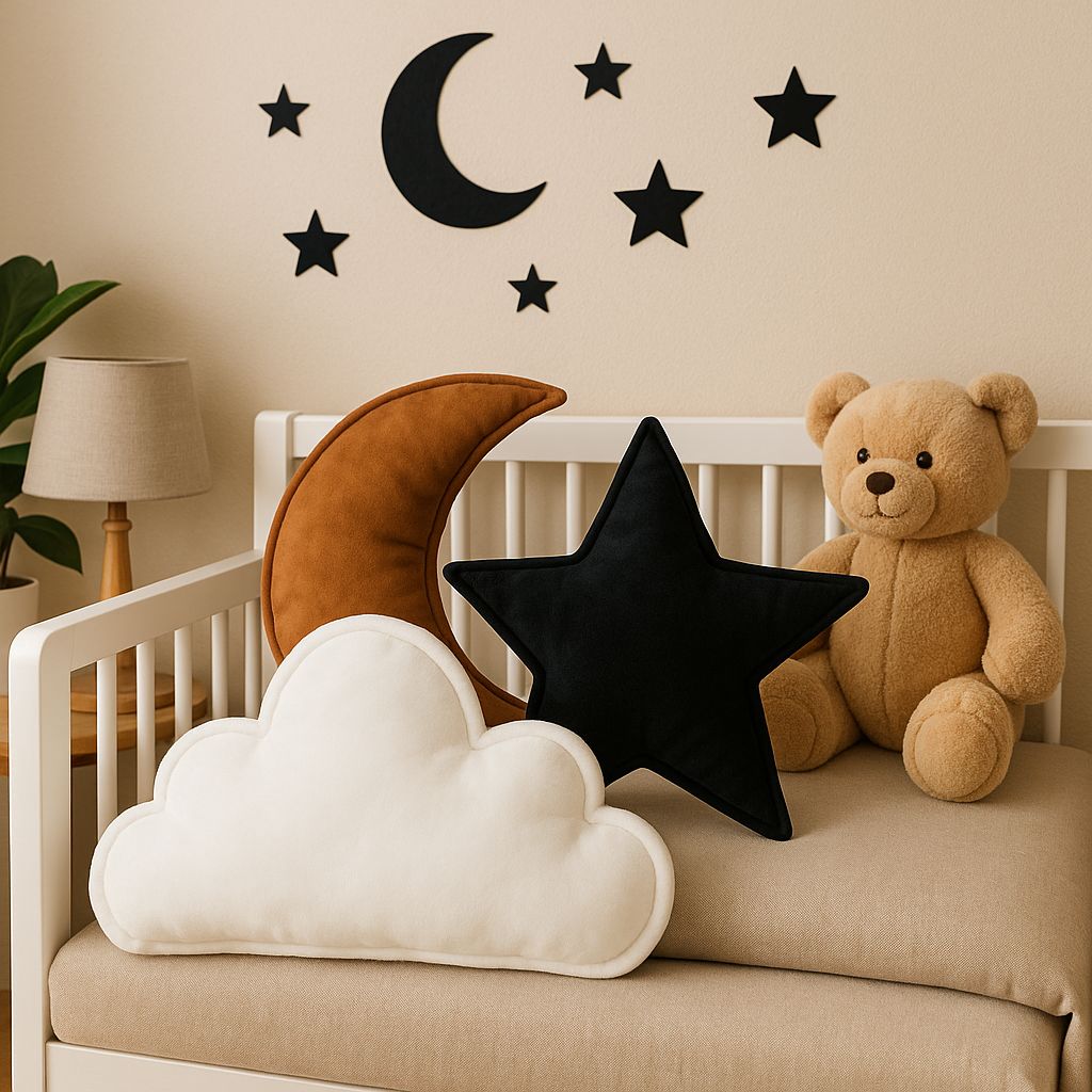 Super Soft Velvet Pack of 3 Kids Decorative Room/Cot pillow set