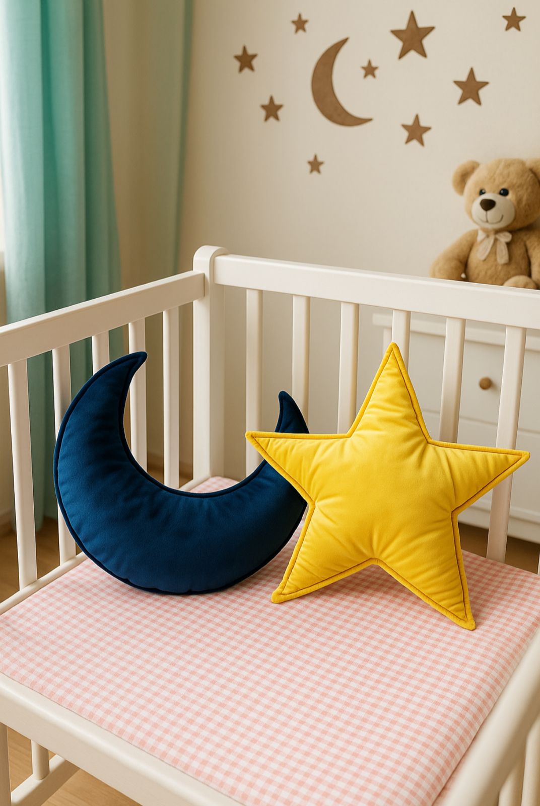 Pack of 2 Soft Velvet Baby Cot And Bedroom Decorative Pillow Set