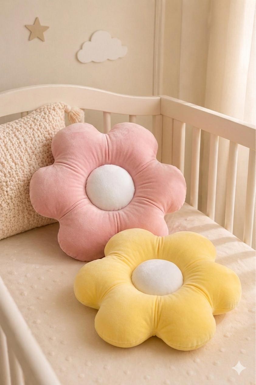Pack Of 2 Daisy Flower Decorative Throw Pillow