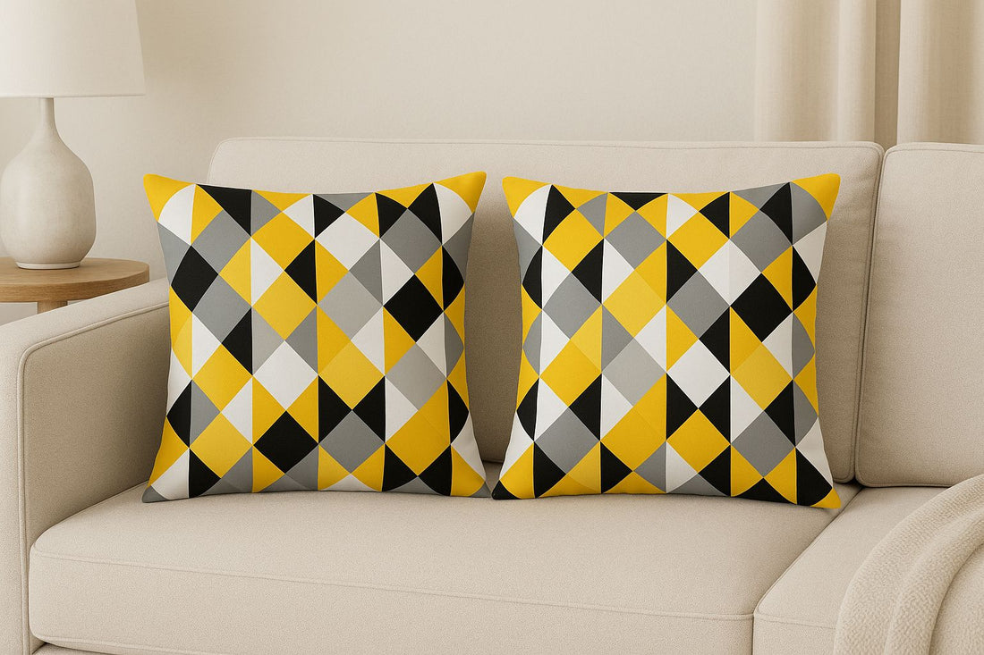 Premium Decorative Velvet Cushion Covers-Modern Geometric Pattern