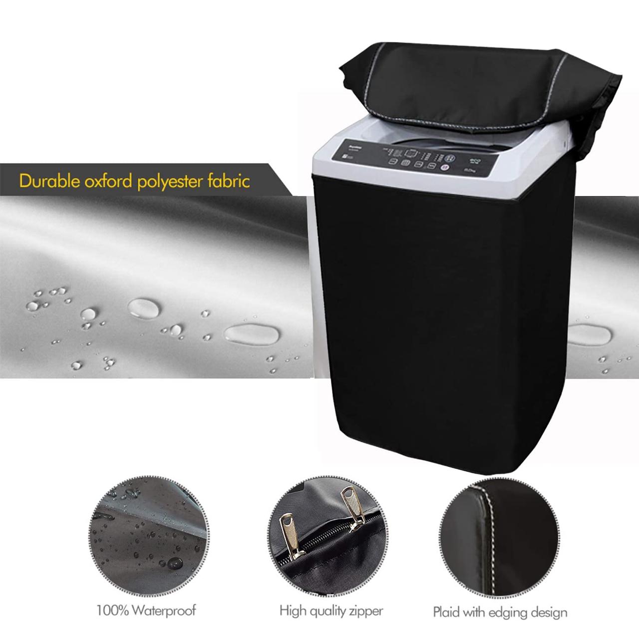 Top load Waterproof Washing Machine Protector- Black