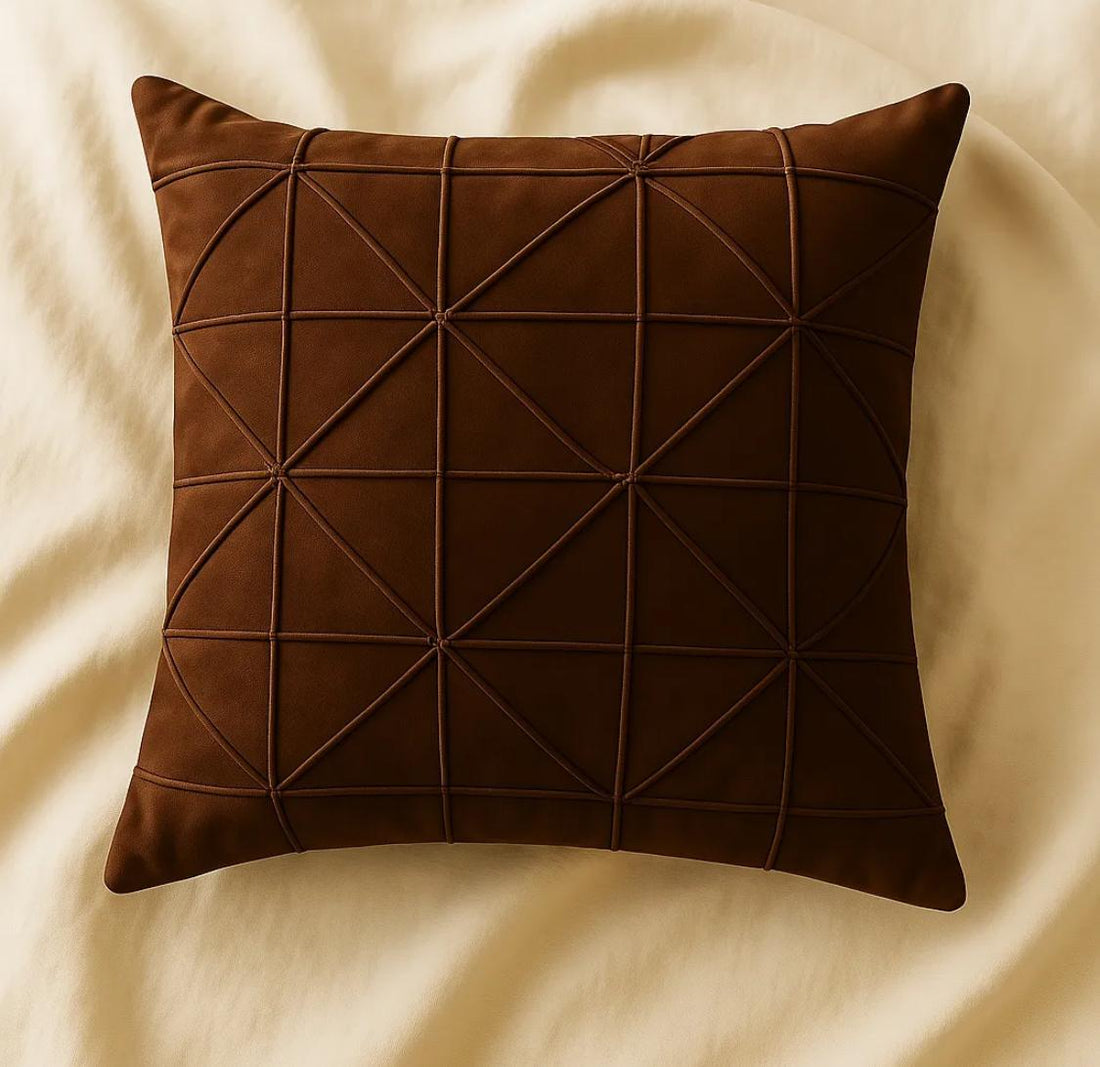 Pack Of 2- Soft Velvet Pleated Decorative Cushion Covers