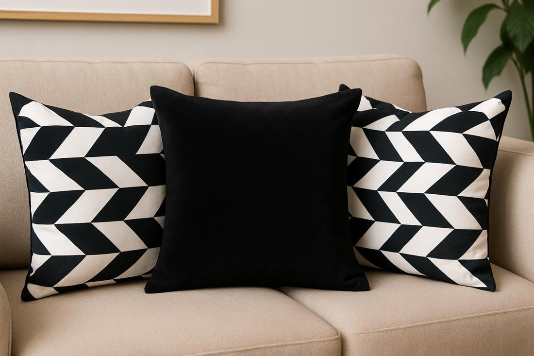 Pack Of 3 Filled Printed Velvet Cushions